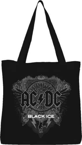 cotton division TOTE BAG ACDC LOGO ACDC, REFERENCIA: BWACDCRBB002, negro, 38 x 40 cm