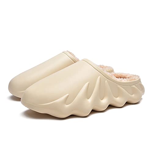 Runsoon Christmas House Slippers For Men Women Outdoor Indoor Fuzzy Slippers Could Slide Slippers Memery Foam Sports Slippers, Beige W Eu46 #TOP3