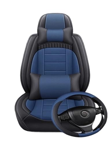 Housse de siège auto universelle 5 places en noir et bleu pour Hyundai Creta et Sonata