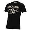 True Religion Men's Short Sleeve Metallic Buddha Tee, Black, L #5