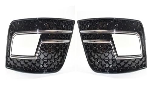 Calandre centrale pour Audi A4 B8.5 standard 2013-2016 grille nid d'abeille noire et chrome