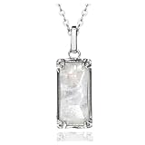 Genuine Rainbow Moonstone Necklace for...