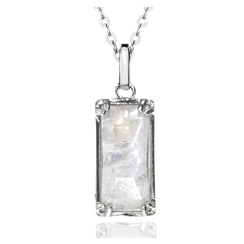 Genuine Rainbow Moonstone Necklace for...