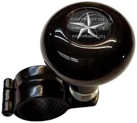 Black Steering Wheel Suicide Spinner Handle Knob Truck Car for Tattoo Star White Model-PYT-8888-4878