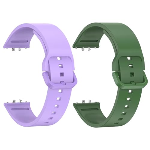 Image of Valente Silicone Watch Straps Compatible for Samsung Galaxy Fit 3 (Pack of 2)