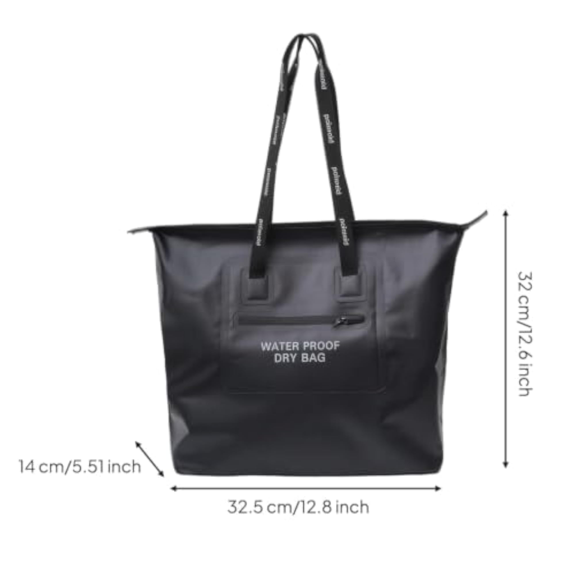 Waterproof Tote Bag with Zipper Pocket, Quick-Drying