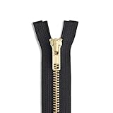60 inch Metal Zipper Black 60” Gold Brass Metal Heavy Duty Zippers Separating Sewing Zipper Craft Zippers