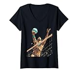 Mujer Jugador Dinámico de Vóley Playa Deportes de Acción Camiseta Cuello V