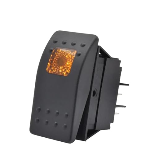 Interruptor basculante de palanca para evitar descuidos eléctricos a 220V con luz LED amarilla