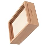 Veemoon Holz Sparschwein mit Bilderrahmen Durchsichtige Münzbox Spardose für Erwachsene Trinkgeldbehälter Dekoratives Sparglas