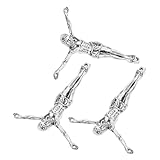 MUELODSIC 3 Stück Teiliges Metall-Jesus-Corpus Antiksilberfarbene Jesusfigur für DIY-Kreuz-bastelprojekte Handgefertigte Katholische Korpus-skulptur für Christliche Dekoration und Geschenk