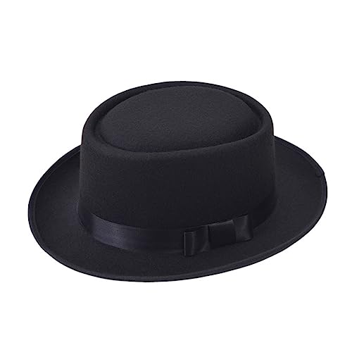 Xcoser Breaking Bad Hat Walter White Cosplay Heisenberg Hat Pork Pie Cap in Black