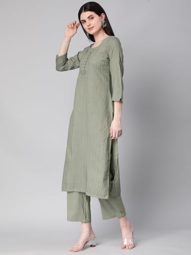 Image of Hritika Self Design Viscose Rayon Kurta & Trousers Set (HRKB0048 Parent)