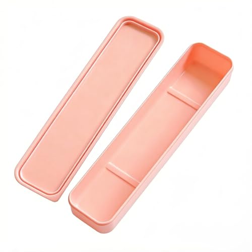 Portable travel cutlery storage box, without cutlery, made of environmentally