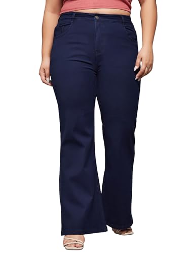 Image of Miss Chase A+ Women's High Rise Regular Stretchable Denim Bootcut Shaping Jeans