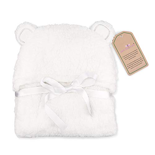 Jam Naturals- Baby Swaddle Blanket, Cute Bear Organic Receiving Swaddling Wrap, Gender Neutral Soft Newborn Baby Registry Gift (White 0-3M) #TOP5