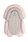 Diono Cuddle Soft 2-in-1 Baby Head Neck Body Support Pillow for Newborn Baby Super Soft Car Seat Insert Cushion, Perfect for Infant Car Seats, Convertible Car Seats, Strollers, Gray/Pink