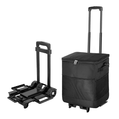 Hielera Aislada 40L con Carrito Plegable