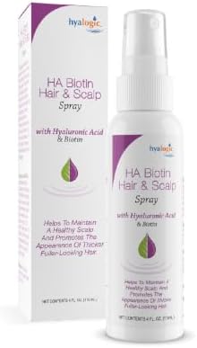 Hyalogic Biotin Volumizing Hair Spray with Hyaluronic Acid for Thinning Hair | Promotes Thicker, Healthier Locks and Scalp | 4 fl oz (118ml)