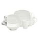 Gibson Home Zen Buffetware 16 Piece Dinnerware Set, White