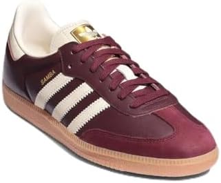 Adidas Samba OG Maroon Gold Metallic Burgundy Women's 7
