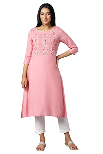 Image of W for Woman Women's Viscose Regular Fit Casual Kurta