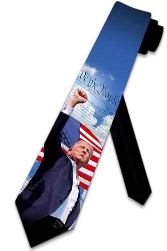Three Rooker Trump Ties Mens MAGA Necktie We the People Tie for Men Patriotic Neckties