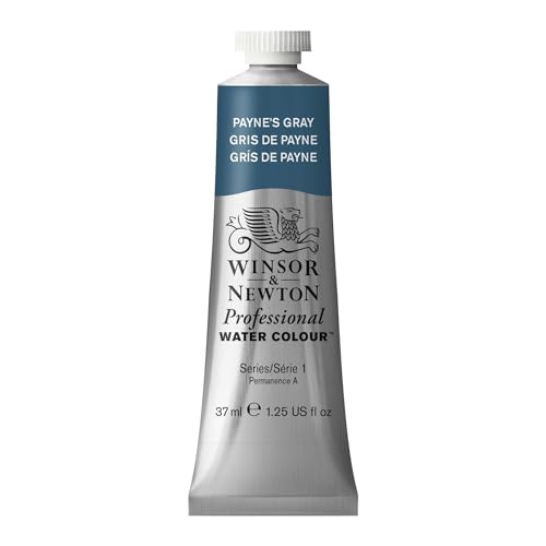 Image of Winsor & Newton Professional Water Colour 37 ML - Payne's Gray (465) - Finely Pigmented, Vibrant, Vivid & Intermixable Artists' Water Colour Paints - More Colours Available