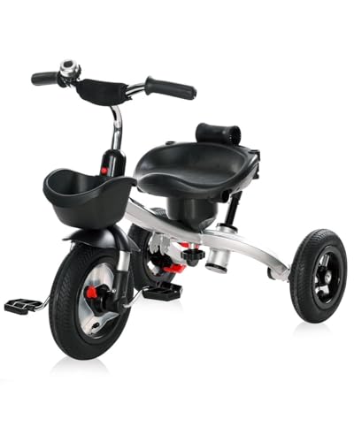 Lorelli Dreirad Zippy 3 in 1 umkehrbarer Sitz umbaubar Luftreifen Freilauf Gurt, Farbe:rot – Bild 8