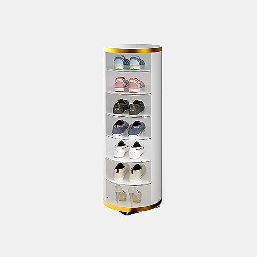 Meuble à chaussures rond rotatif pour désencombrer les petits espaces de l'entrée
