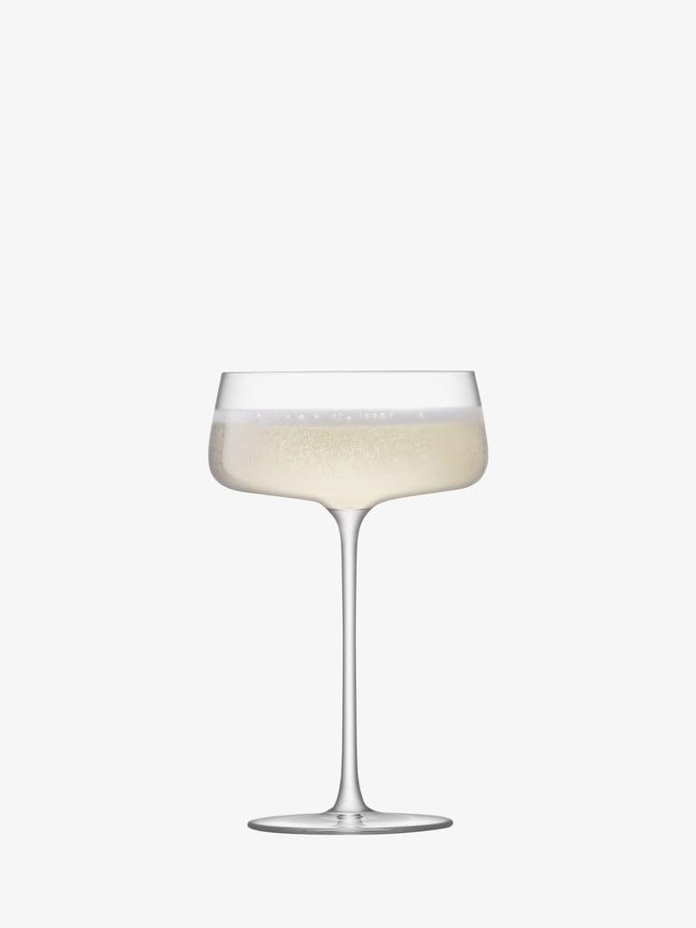 LSA International Metropolitan MW06 Lot de 4 soucoupes à champagne transparentes 300 ml Passe au lave-vaisselle