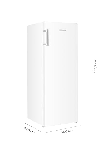 Heinrich´s Gefrierschrank 161L Volumen, Freezer, No-Frost Schutz, 3x Gefrierschubladen, 2x Schubfächer, LED-Display, wechselbarer Türanschlag, Alarmfunktion, Temperatur: -14°C~-22°C, Heinrich´s (weiß)
