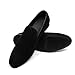 AZAR MAN New Men's Black Suede Slip on Loafers Modern Dress Shoes