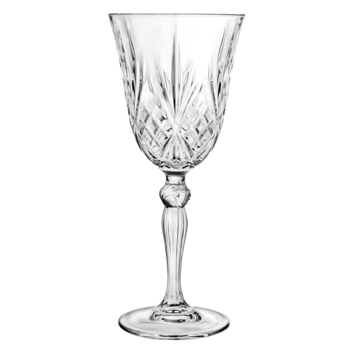 RCR Crystal Melodia Wine Glasses, Set of 6, Perfect for Wine Or Cocktails, Classic Goblet Shape, 210 ml, Perfect for Birthdays, New Homeowners, Weddings, Parties, Dishwasher Safe, 21 cl