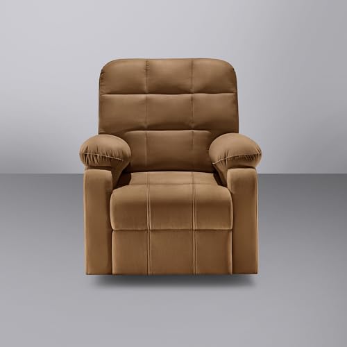 Image of Sleepyhead RX5 Designed by Duroflex - Single Seater Fabric Manual Recliner with Durable Spring Support | Stylish Upholstery | Snug Fit for Luxurious Comfort (Mocha Brown)