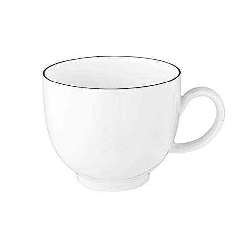 SELTMANN WEIDEN Kaffeetasse - 0,22 L - Durchmesser: 10,7 - Höhe: 6,7 cm - Lido - Form: Rund - 10826 Weiß - Black Line