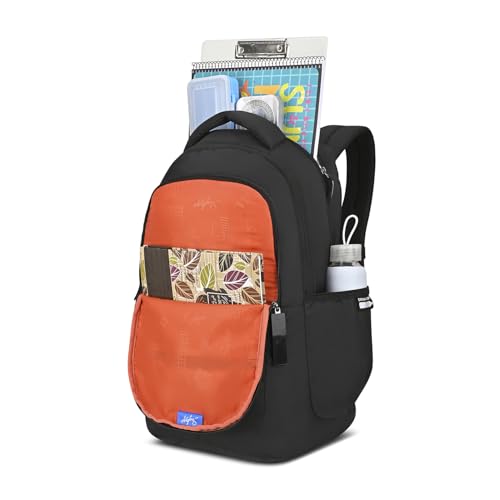 Image of Skybags Kenshi 34L Casual Backpack for Boys & Girls with 3 Compartments & Adjustable Shoulder Strap | Quick Access Front Pocket | Rain Cover | Perfect for School & Travel - Unisex