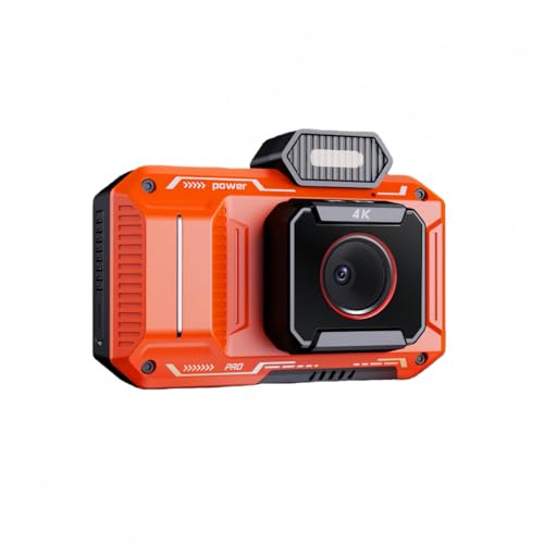 Tosuny Cámara Digital 4K para Fotografía, Cámara Vlogging WiFi de 65MP con Pantalla HD de 2.88, Zoom Digital 18X, Enfoque Automático, Flash LED, Visor Óptico, Filtros, para Viajes (Orange)