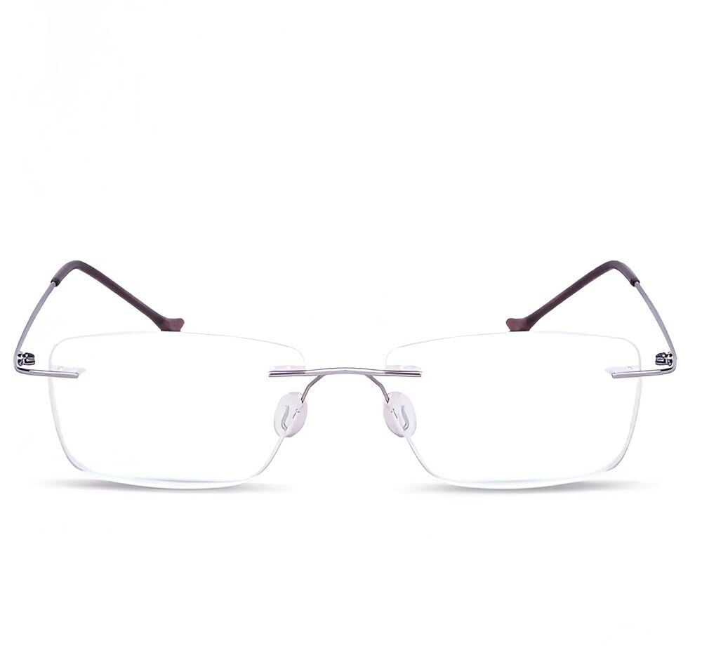 Optify Rimless Computer Glasses | Anti Glare & Lightweight| UV Protection Specs For Men & Women| Purple (B0CRHG7SCT) Amazon Price History, Amazon Price Tracker