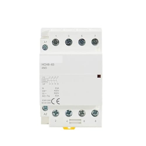 Contacteur modulaire HCH8-63 4P 63A 4NC AC230V pour rail DIN