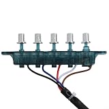 Küchensicherheit Dunstabzugshaube Schalter 5 Tasten Mit Lichtsteuerung Und Verriegelung PC Material 12Cm Abstand 40Cm Kabel Für Präzise Lüftung Und Einfache Installation