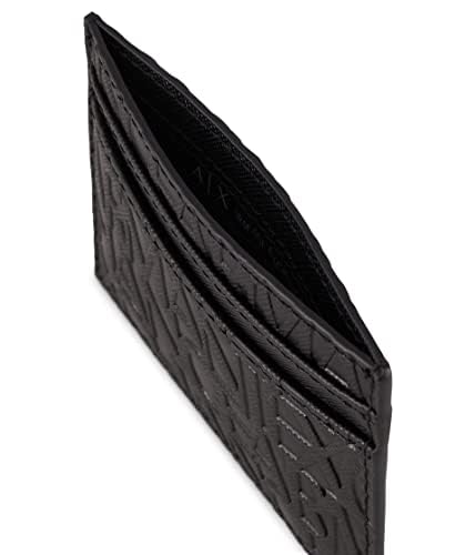 Armani Exchange Men Essential Ivan SLG, Logo All Over Elegant and Functional Credit Card Holder3