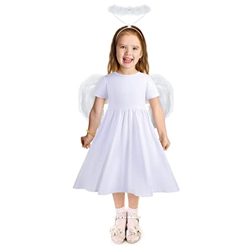 Disfraz de Ángel para Niñas 3 Piezas Haysandy miniatura 1