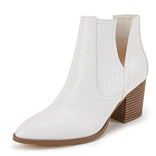 white snakeskin boots
