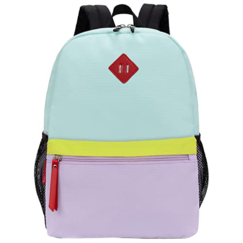 HawLander Preschool Backpack for Toddler Girls, Kids School Bag, Ages 3 to 7 years old, Small, Light Green
