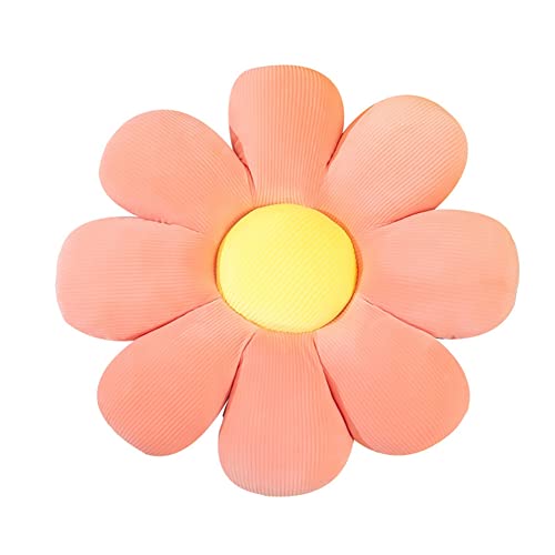 Uposao Cojín de felpa en forma de flor, 40 cm de girasol, cojín de felpa con forma de flor, cojín de suelo para sofá, cojín decorativo para sofá, cojín suave para sala de estar, sofá, dormitorio, rosa