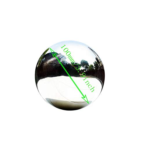 zosenda Roestvrij staal Gazing Ball, Spiegel Gepolijste Holle Bal Reflecterende Tuin Bol, Drijvende Vijver Ballen Naadloze Gazing Globe voor Huis Tuin Ornament Decoraties (10 cm X 2 ST) - Afbeelding 3