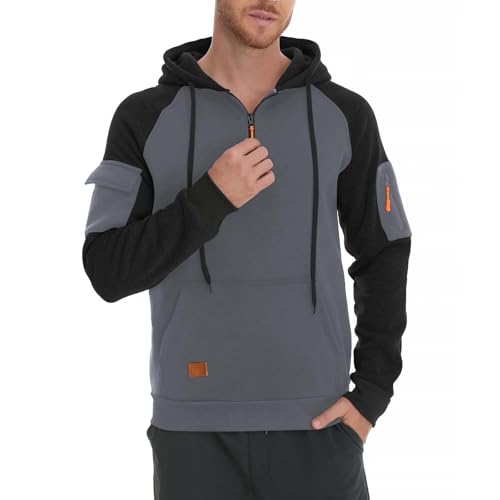Sweat à capuche zippé homme pour affronter le froid de l'hiver avec des poches fonctionnelles