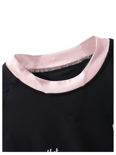 Girl's Long Sleeve Graphic Tees Shirt Y2K Bowknot Print Crew Neck Jersey Tops3