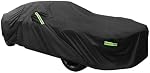 ACROPIX for Ford for Mustang GT/Bullitt/ECOBOOST Cover Car Cover for Ford for Mustang GT/Bullitt/ECOBOOST 1994-2021 All Weather Protection with Zipper Black Car Parts